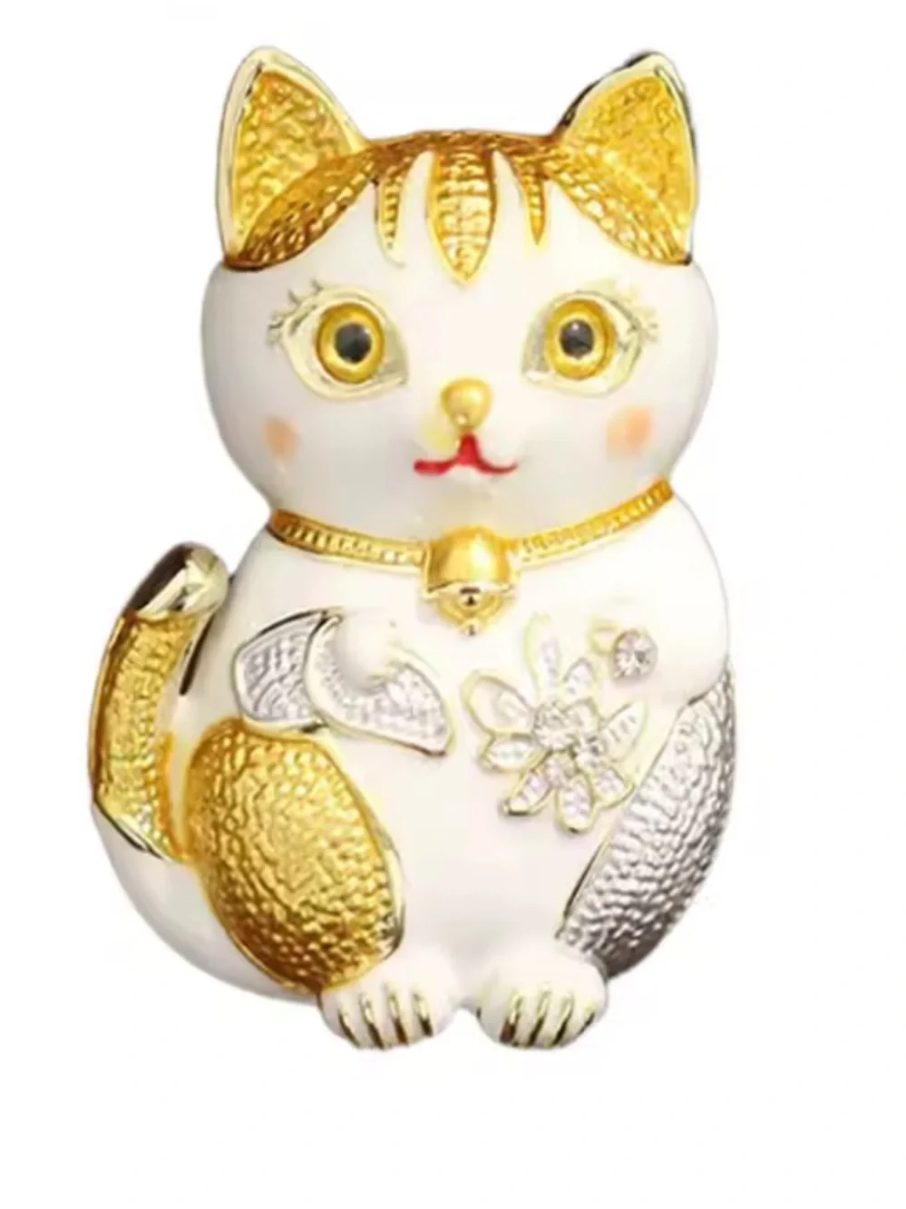 Lucky Gold Cat Brooch